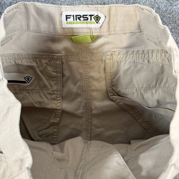 First Tactical Pants Mens 32x30 Beige Cargo Ripstop Outdoor Workwear Police - Picture 6 of 13